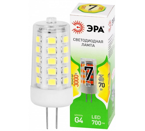 Лампа светодиодная Эра Green Line LED G4-JC-7W-830-12V GL