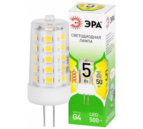Лампа светодиодная Эра Green Line LED G4-JC-5W-830-12V GL