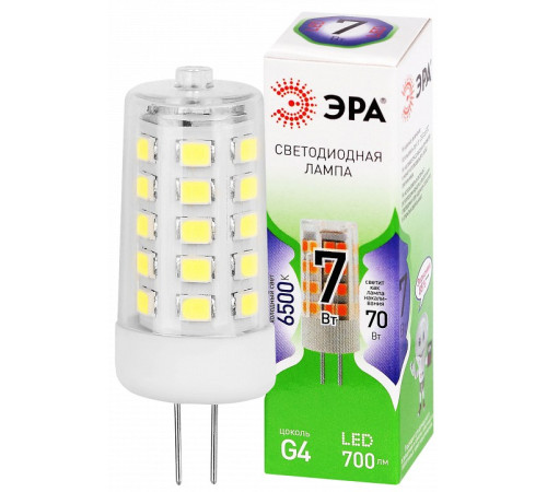 Лампа светодиодная Эра Green Line LED G4-JC-7W-865-12V GL