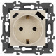Розетка с заземлением и со шторкой и 2хUSB, без рамки Эра Эра Elegance 14-4108-02