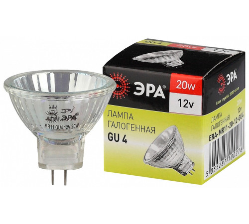 Лампа галогеновая Эра GU4-MR11-20W-12V-30CL
