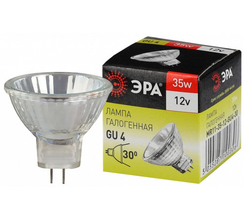 Лампа галогеновая Эра GU4-MR11-35W-12V-30CL
