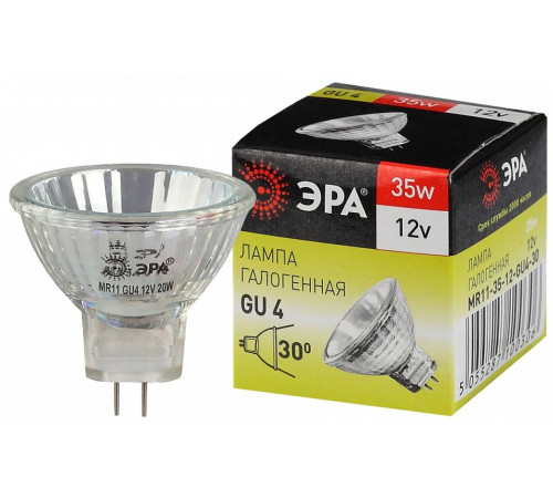 Лампа галогеновая Эра GU4-MR11-35W-12V-30CL