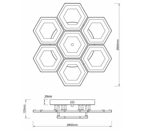Потолочная люстра Escada Hexagon 10204/7LED