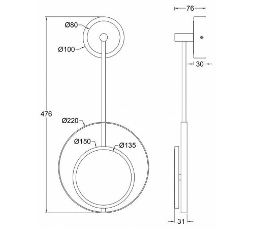 Бра Escada Hypnosis 10206/SG LED Gold
