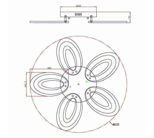 Потолочная люстра Escada Air 10211/5LED
