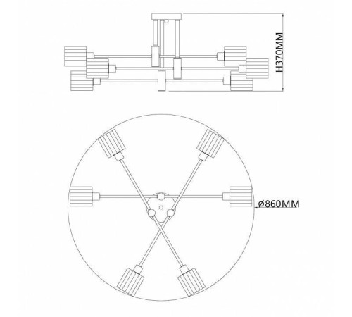 Люстра на штанге Escada Reflex 1140/6P