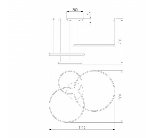 Подвесной светильник Eurosvet Gap 90180/3 золото 160W