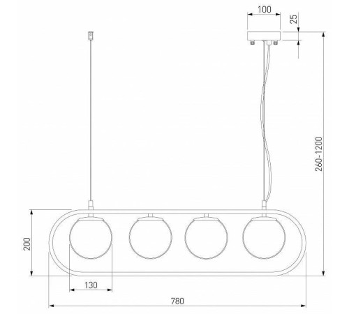 Подвесной светильник Eurosvet Ringo 50089/4 хром