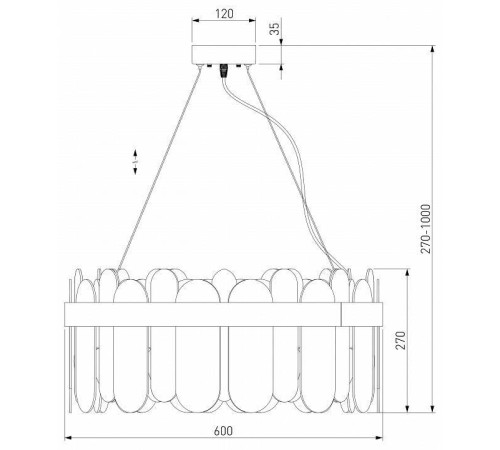 Подвесной светильник Bogate's Conte 333/8