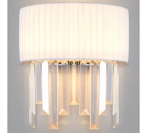 Накладной светильник Eurosvet Amantea 10122/2 хром/прозрачный хрусталь Strotskis (10106/2)