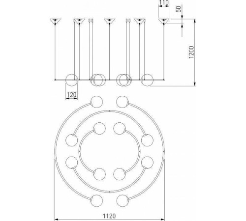 Подвесная люстра Bogate's Brook 360/12 хром