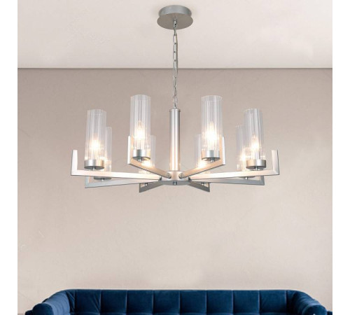 Подвесная люстра Eurosvet Arganie 60133/8 серебро
