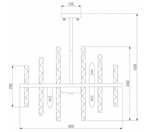 Люстра на штанге Bogate's Hollis 367/9 Smart
