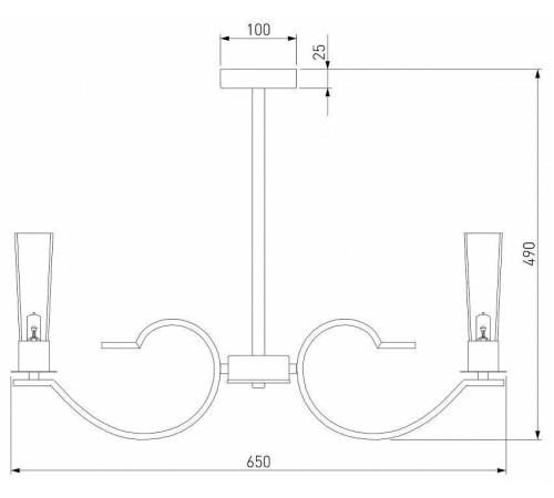 Люстра на штанге Eurosvet Rosher 60141/6 хром 60141/6