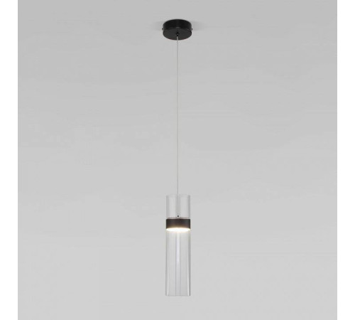 Подвесной светильник Eurosvet Lumen 50244/1 LED черный/прозрачный