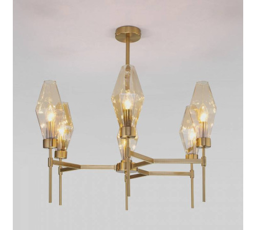 Люстра на штанге Eurosvet Prism 60143/6 латунь