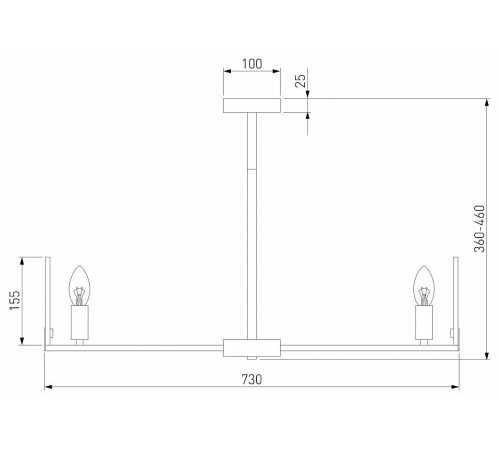 Люстра на штанге Eurosvet Marble 60158/7 латунь