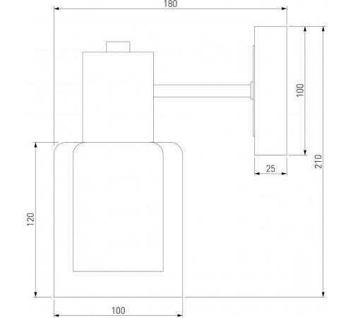 Бра Eurosvet Notion 70219/1 черный/античная бронза
