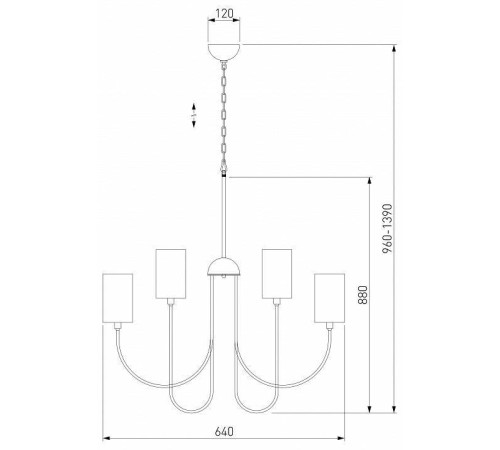 Подвесная люстра Eurosvet Abbey 60164/6 никель