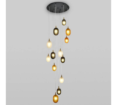 Подвесная люстра Eurosvet Pineapple 50266 дымчатый/прозрачный/янтарный