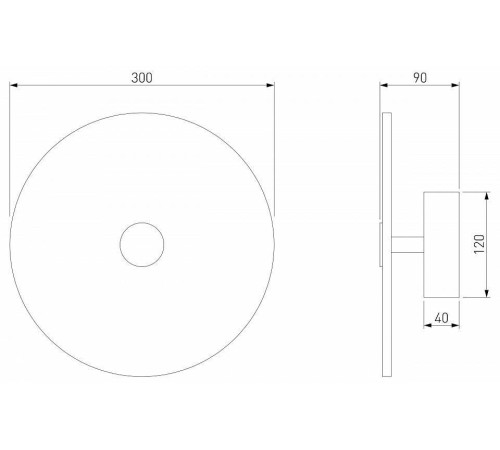 Накладной светильник Eurosvet Thasos 40341 LED черный