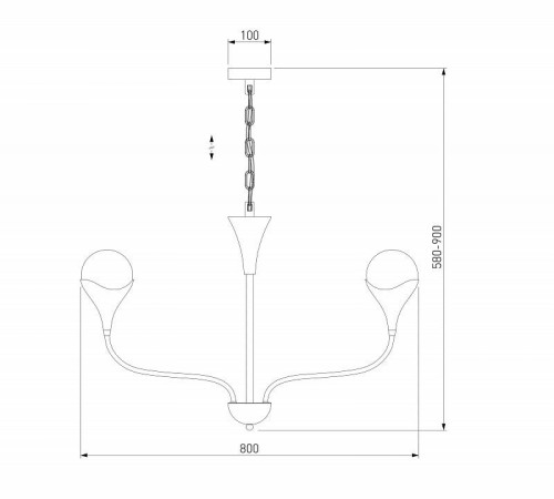 Подвесная люстра Eurosvet Calyx 60169/6 никель