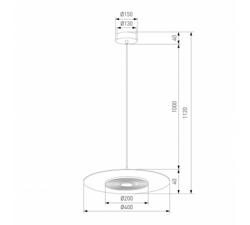 Подвесной светильник Eurosvet Kontur 40030/1 LED черный