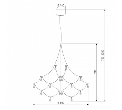 Подвесная люстра Bogate's Adit 90400 LED