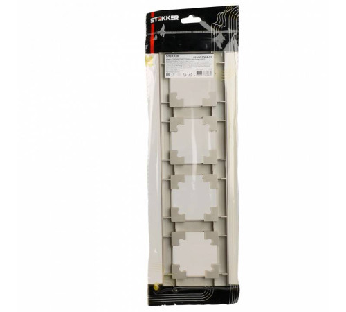 Рамка на 4 поста Stekker PFR00-7004-02 39805