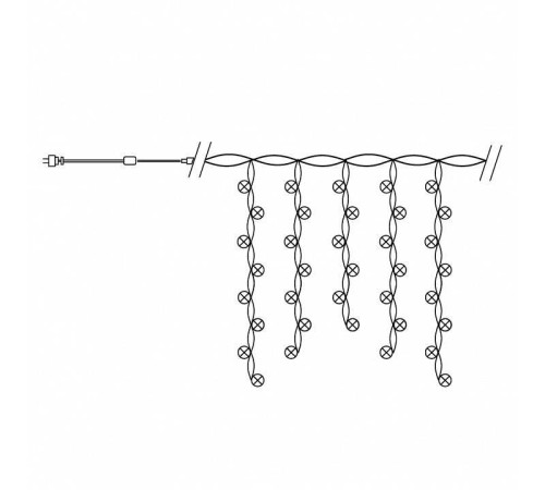 Бахрома световая Feron CL23 4.8x0.6 м 160 LED теплый белый 41633