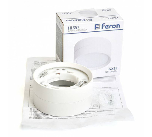 Светильник накладной Feron HL357 под лампу GU10 черный 48740
