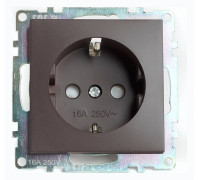 Розетка с заземлением и шторками без рамки Stekker Катрин 49028