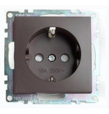 Розетка с заземлением и шторками без рамки Stekker Катрин 49028