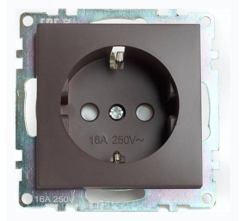 Розетка с заземлением и шторками без рамки Stekker Катрин 49028