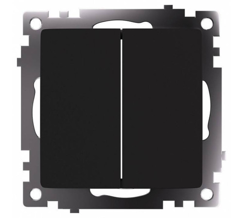 Выключатель двухклавишный без рамки Stekker Катрин 49167