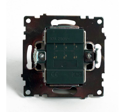 Выключатель двухклавишный без рамки Stekker Катрин 49167