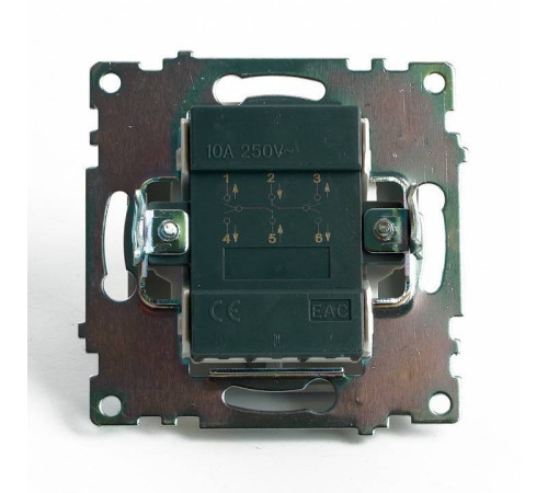 Выключатель двухклавишный без рамки Stekker Катрин 49168