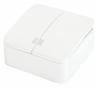 Выключатель двухклавишный с подсветкой Stekker София 49290