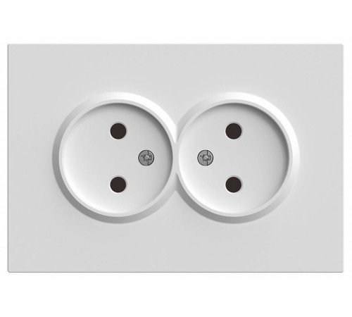 Розетка двойная без заземления и с шторкой, без рамки Stekker RST16-5116-01 49877