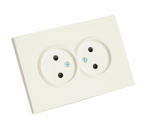 Розетка двойная без заземления и с шторкой, без рамки Stekker RST16-5116-01 49877