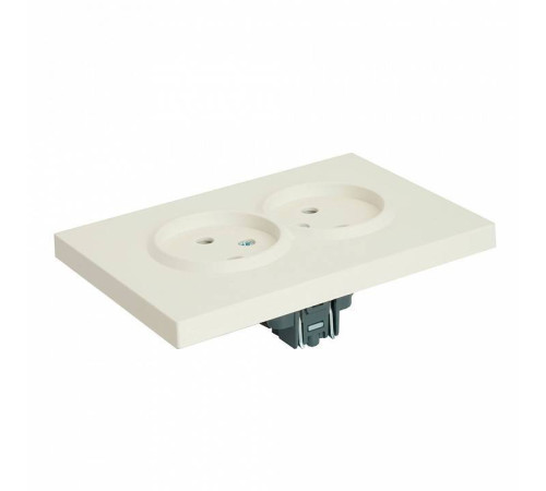 Розетка двойная без заземления и с шторкой, без рамки Stekker RST16-5116-01 49877