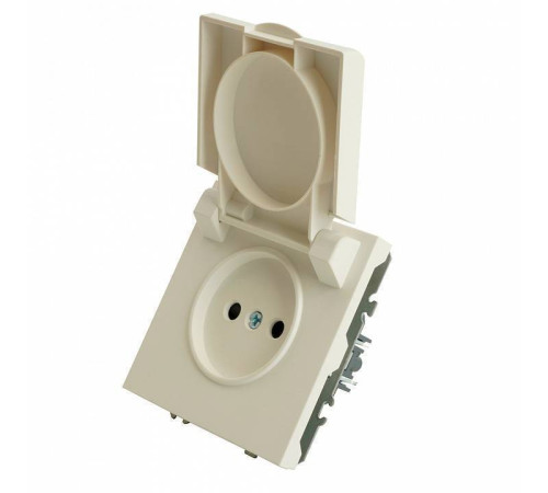 Розетка без заземления и с шторкой, без рамки с крышкой Stekker RST16-5113-01 49878
