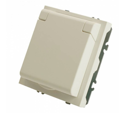 Розетка без заземления и с шторкой, без рамки с крышкой Stekker RST16-5113-01 49878