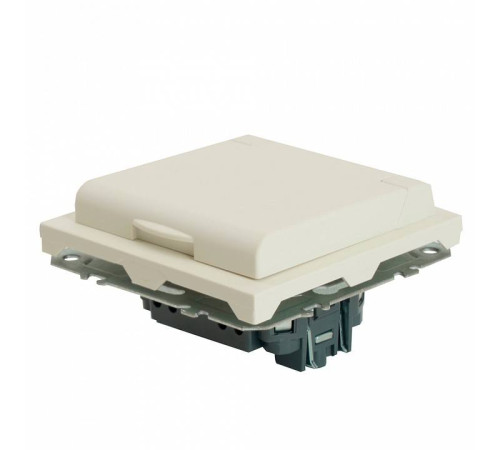 Розетка без заземления и с шторкой, без рамки с крышкой Stekker RST16-5113-01 49878