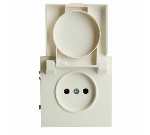 Розетка без заземления и с шторкой, без рамки с крышкой Stekker RST16-5113-01 49878