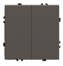 Переключатель перекрестный двухклавишный без рамки Stekker Эмили 50164