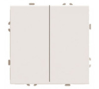 Переключатель перекрестный двухклавишный без рамки Stekker Эмили 50165