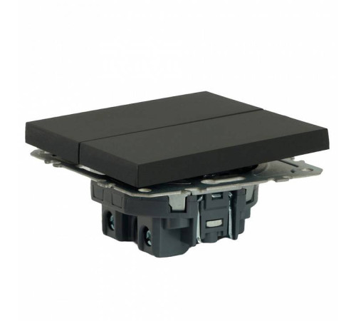 Выключатель двухклавишный без рамки Stekker Эмили 50167