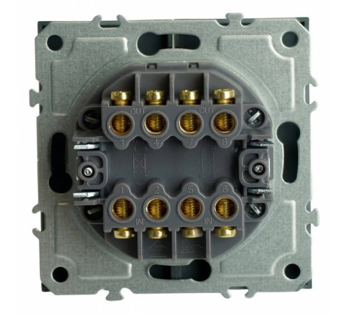 Выключатель двухклавишный без рамки Stekker Эмили 50167